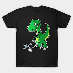 Tyrannosaurus Golf Player Golfer Golfing Funny Kids Boys graphic T-Shirt